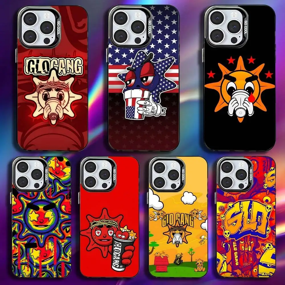

G-GLO G-GANG Rapper Logo Phone Case For iPhone 16,15,14,13,12,11,Pro,Max,Plus,Mini,XS,SE Anti Fall Black Matte Hard Bumper
