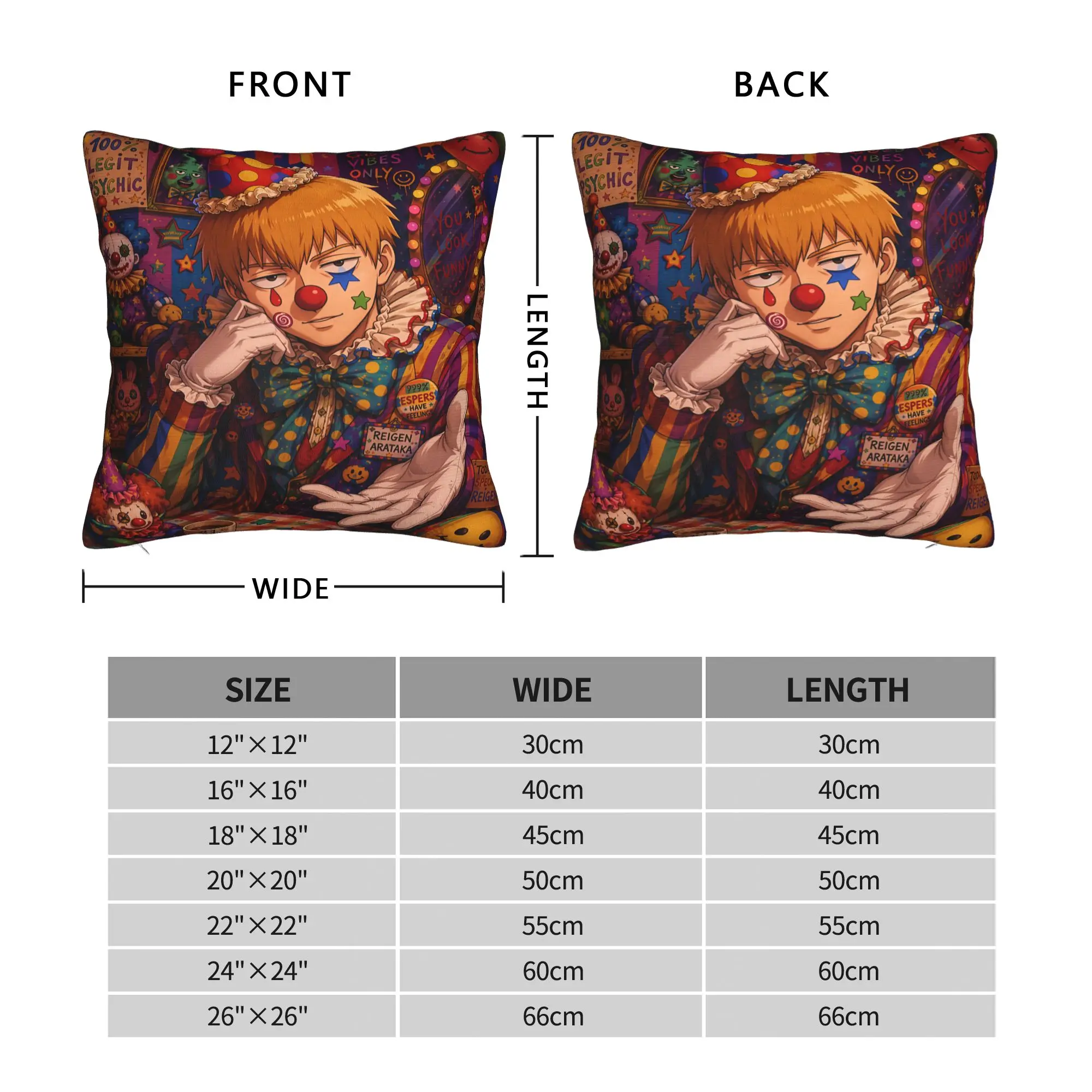 Killer Klowns From Outer Space Wax Pillow Case  Square Pillow Cover For Sofa Home Decoration Kawaii Cushion Cover
