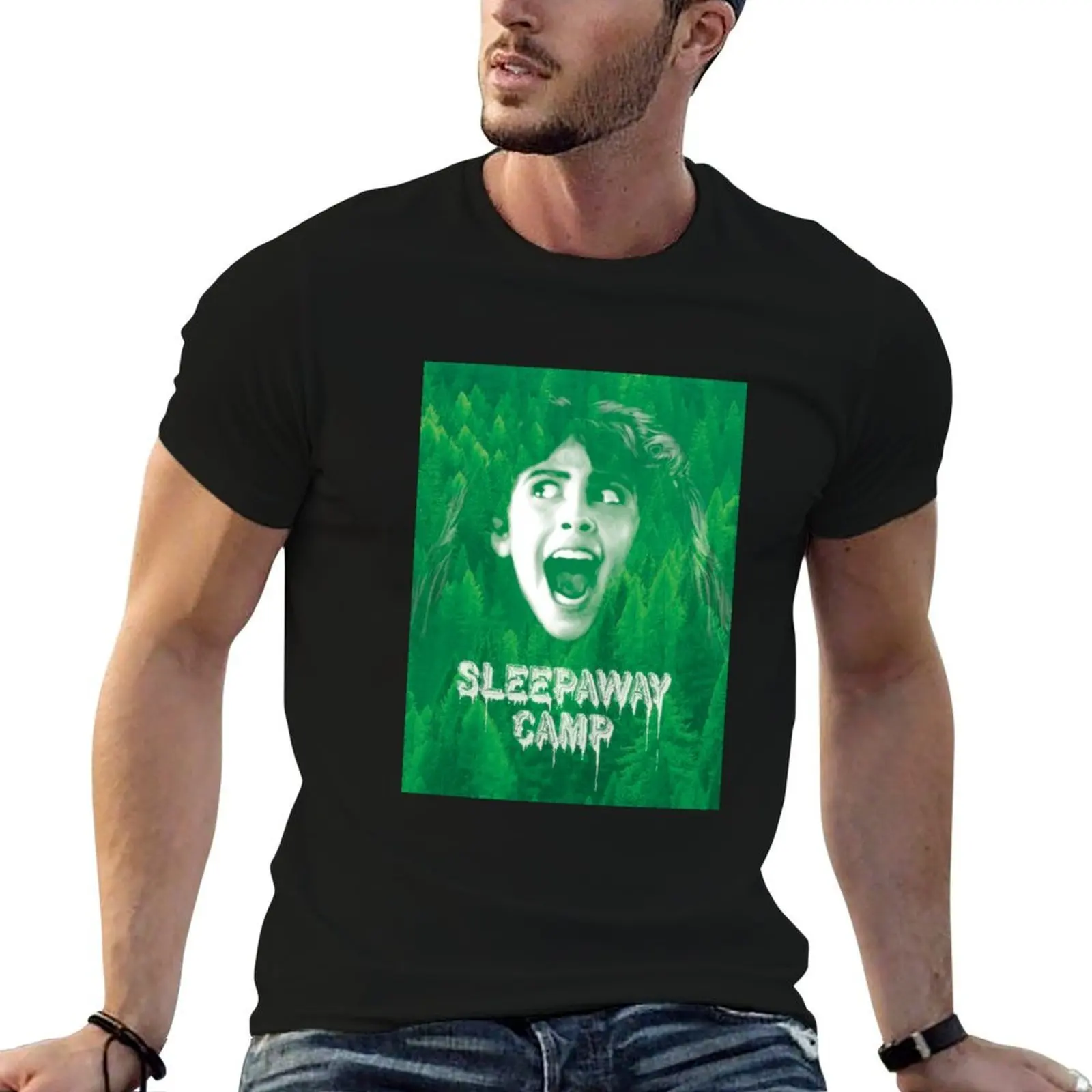 

Sleepaway Camp Forest T-Shirt anime tshirt funny t shirts cotton cotton tshirt 100% T-shirt