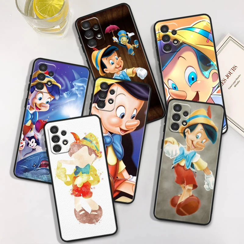 Disney Pinocchio Cute For Samsung Galaxy A91 A81 A71 A51 A42 A31 A21S A12 A11 A04 S E A02S A01 Core Black Phone Case