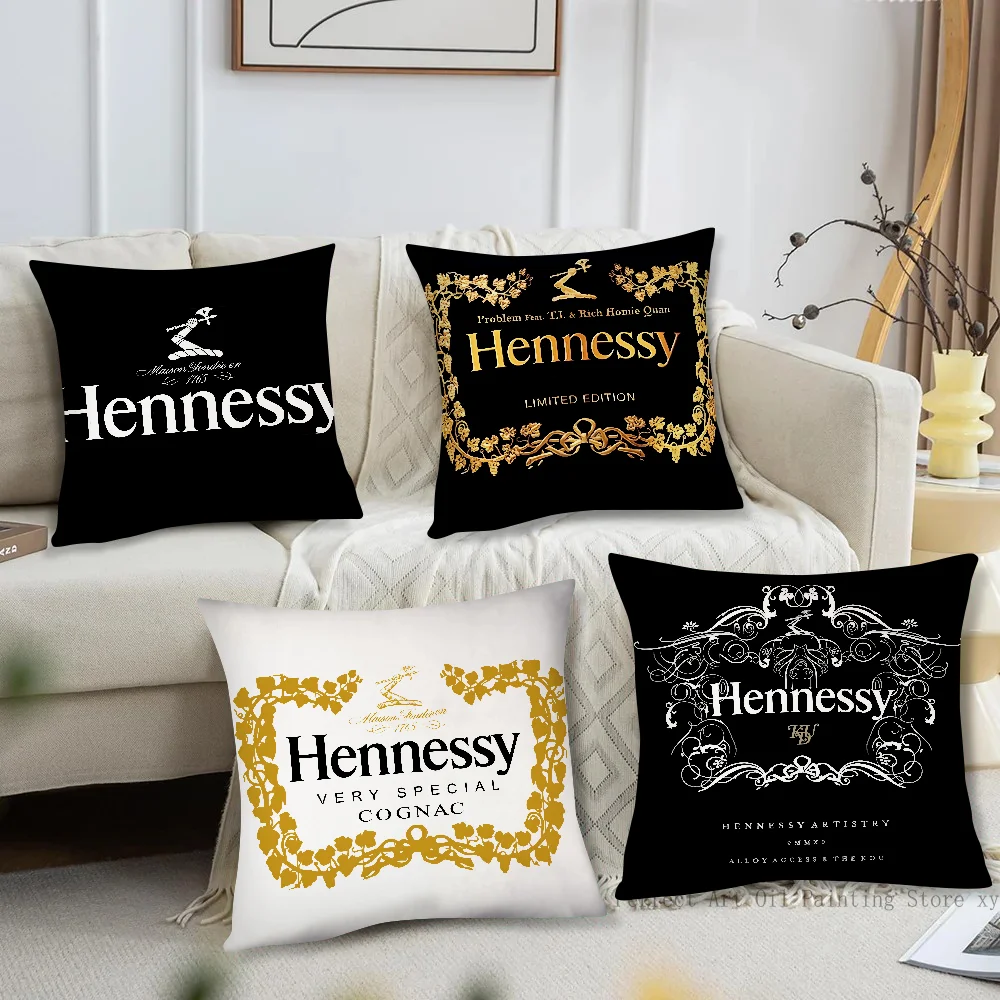 H-Hennessy-y Kissenbezug, quadratisches Kissen, Schlafzimmer, Sofa, Freizeit, Komfort, Kissen, Auto, Wohnzimmer, Heimdekoration