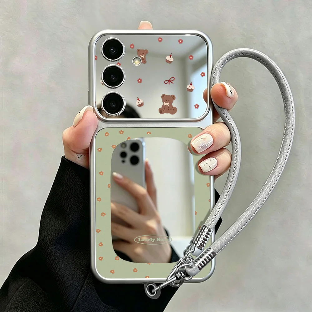 Make-up-Spiegel-Handyhülle für Samsung Galaxy S26 Ultra A57 5G A56 A55 A17 A16 A54 S25 FE S24 S23 A53 A37 A36 A35 A07 A06 Hülle