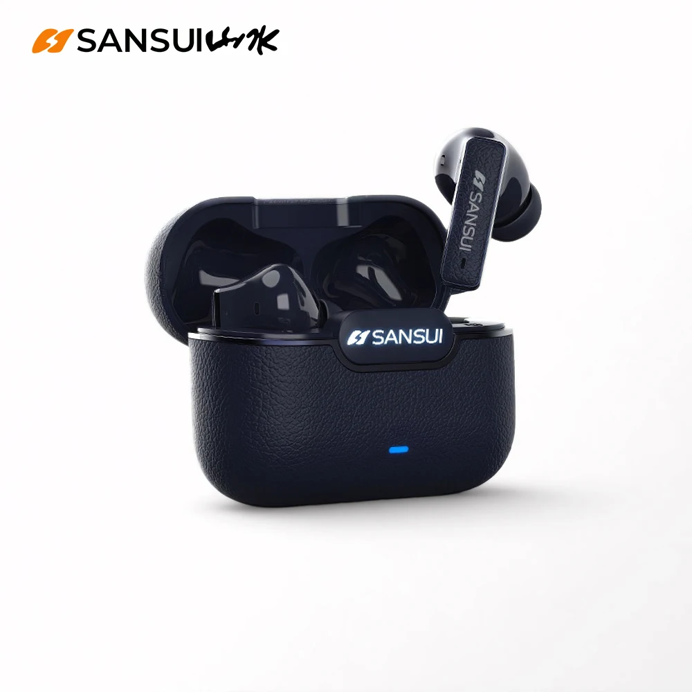 Sansui -52dB ANC Ture Wireless Earphones 6 Mic HD Calls Bluetooth 5.4 Headphone Active Noise Cancelling TWS Bluetooth Earbuds