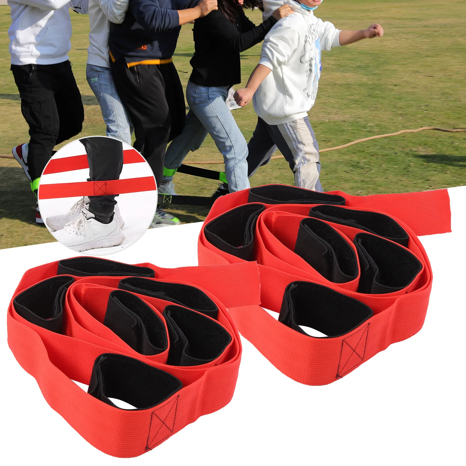 

Веселые спортивные 6-ногие гоночные ленты для занятий спортом на открытом воздухе, гигантские нейлоновые лямки для ног, тренировочные игровые активные 6-ногие гоночные ленты, ленты для гонок на ногах