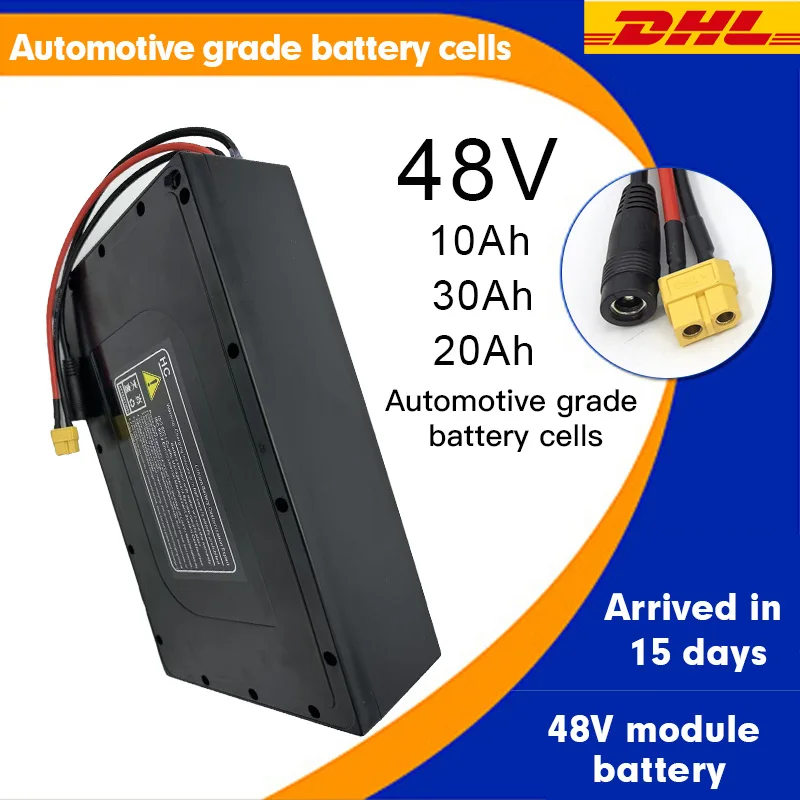 

The 48V Power Battery Pack Uses 18650A Grade Batteries with 10-20Ah, Suitable for Electric Bicycles with BMS Protection Board