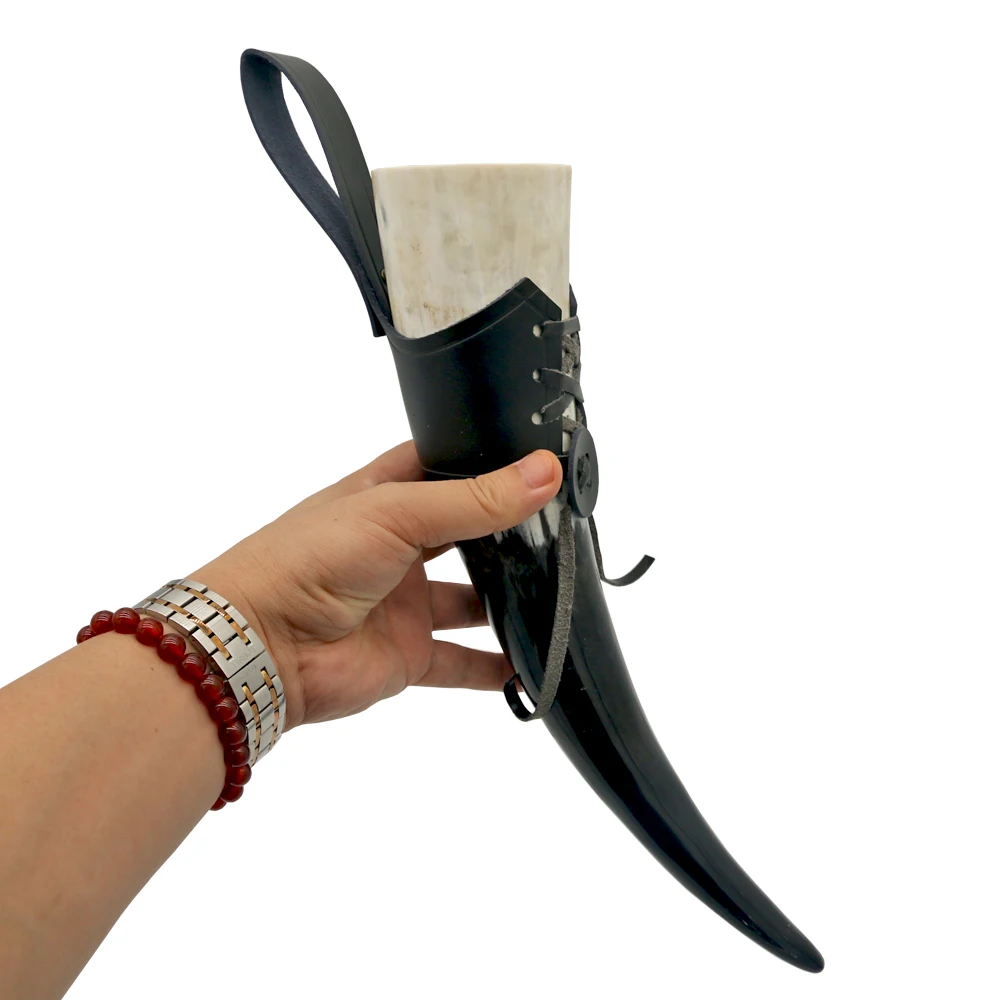 Handicrafts Viking Drinking Horn Cups Ale Beer Wine Goblet Chalice Tankard Ox Horn Beaker Vessels Viking Drinking Mug