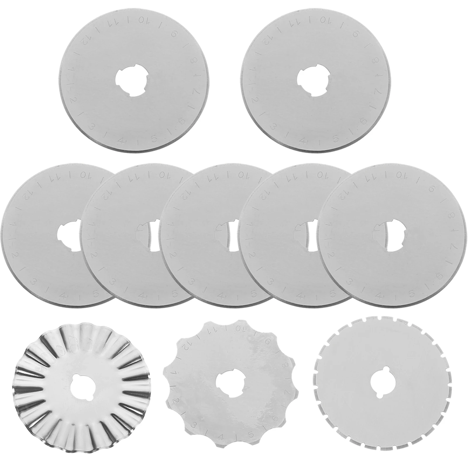 

10pcs Silver Circle Rotary Cutter Blades 45mm Fabric Paper Cutting Tool Replacement Sewing Quilting DIY Accessories