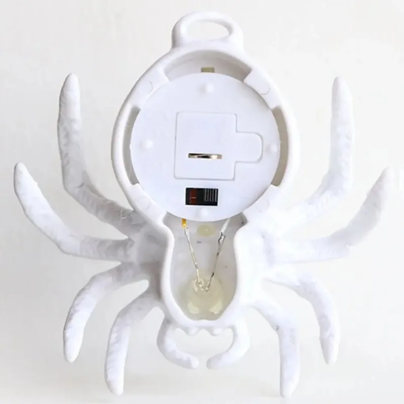 Automatic Moving Jumping Spider Toy with LED Lamp Effects Halloween Scary Prank Props Home Office Desk Decoration Gift Ideas