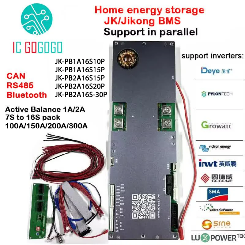JK Jikong Parallel BMS con Comunicazione Bluetooth e CAN: La Soluzione Avanzata per Impianti Energetici a Batteria