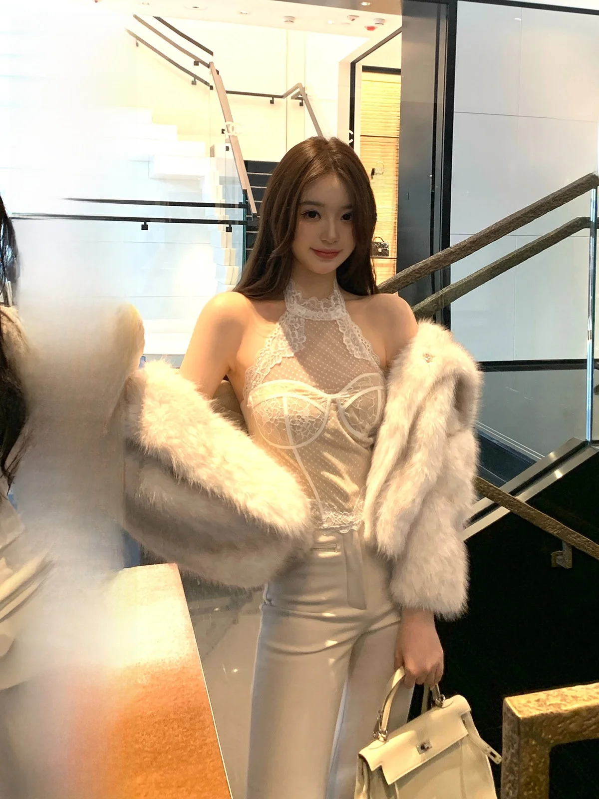 

Сексуальный кружевной топ-халтер для женщин Pure Desire Hotdog Spicy Luxury Thousand Golden Girl, модный женский топ