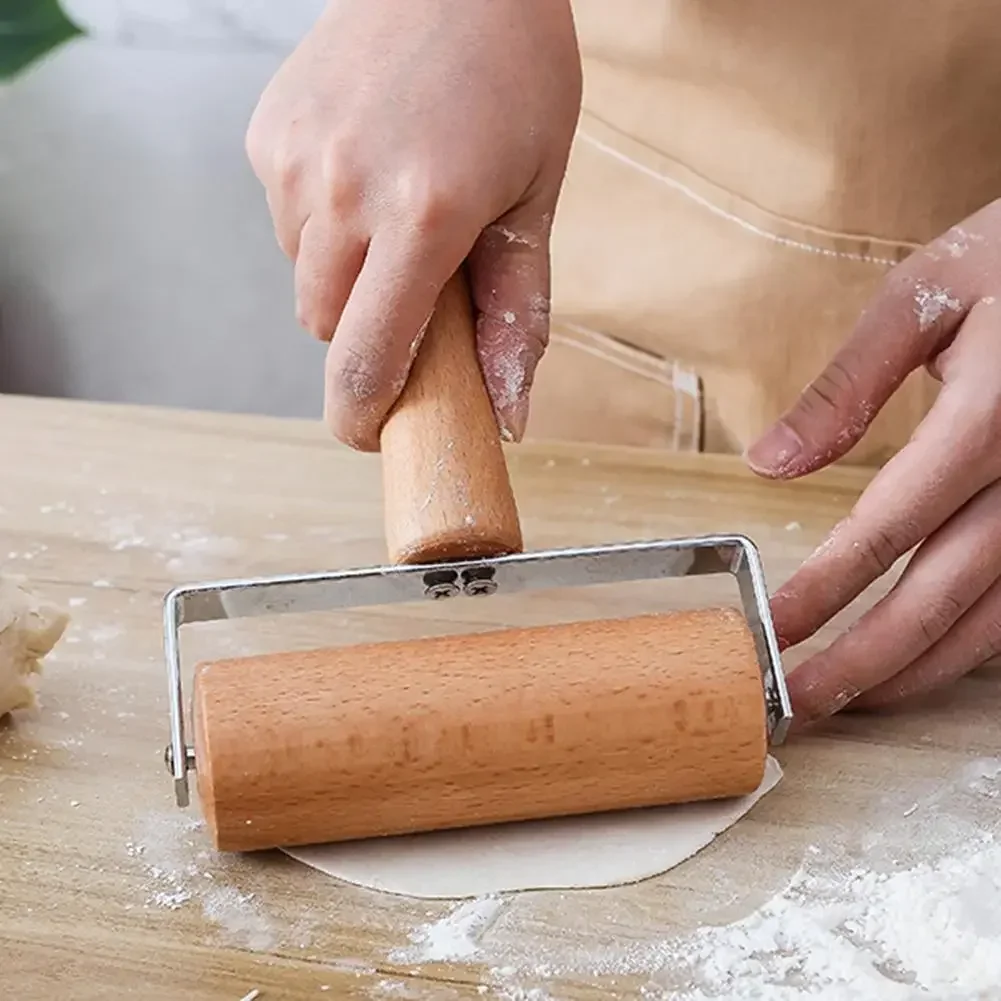 New 1 Pcs Wooden Rolling Pin Pastry Cookie Pizza Roller Kitchen Utensils Pastry Pizza Fondant Bakers Baking Tool Kitchen Gadget