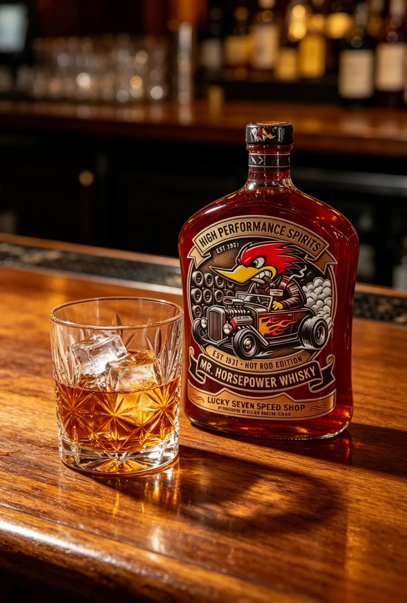 Vintage Collectible Bottles - Vintage Mr. Carafe à whisky Horsepower