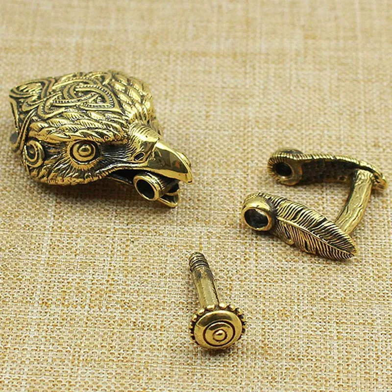 3X EDC Outdoor Tool DIY Accessories For Bracelet Weaving Paracord Multifunction Buckle Brass Eagle Head