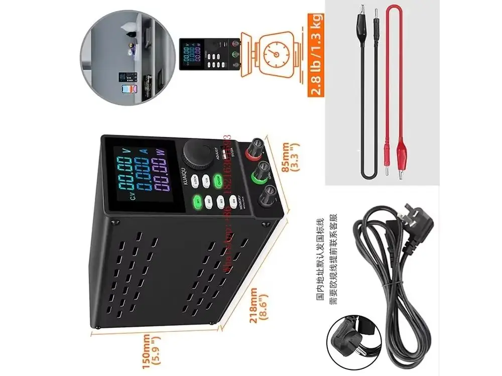 NEW  Adjustable DC Stabilized Power Supply Accessories, High-power Programming, Regulation, Storage 60V30V 10A