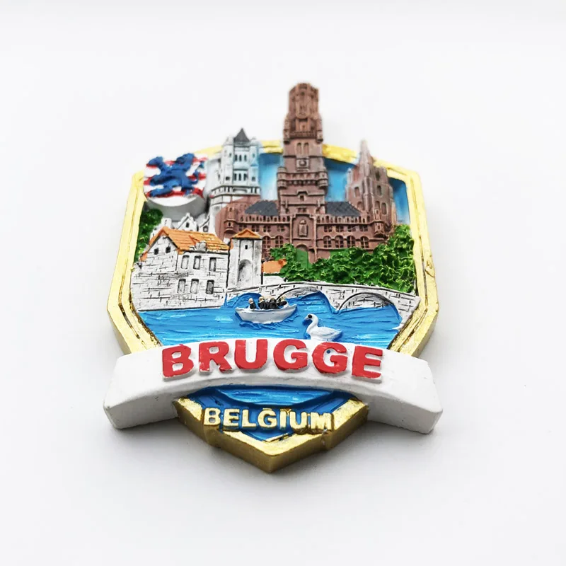 Bruges 3D refrigerator magnets Travel souvenirs Refrigerator magnets decoration supplies Collection arts and crafts gifts