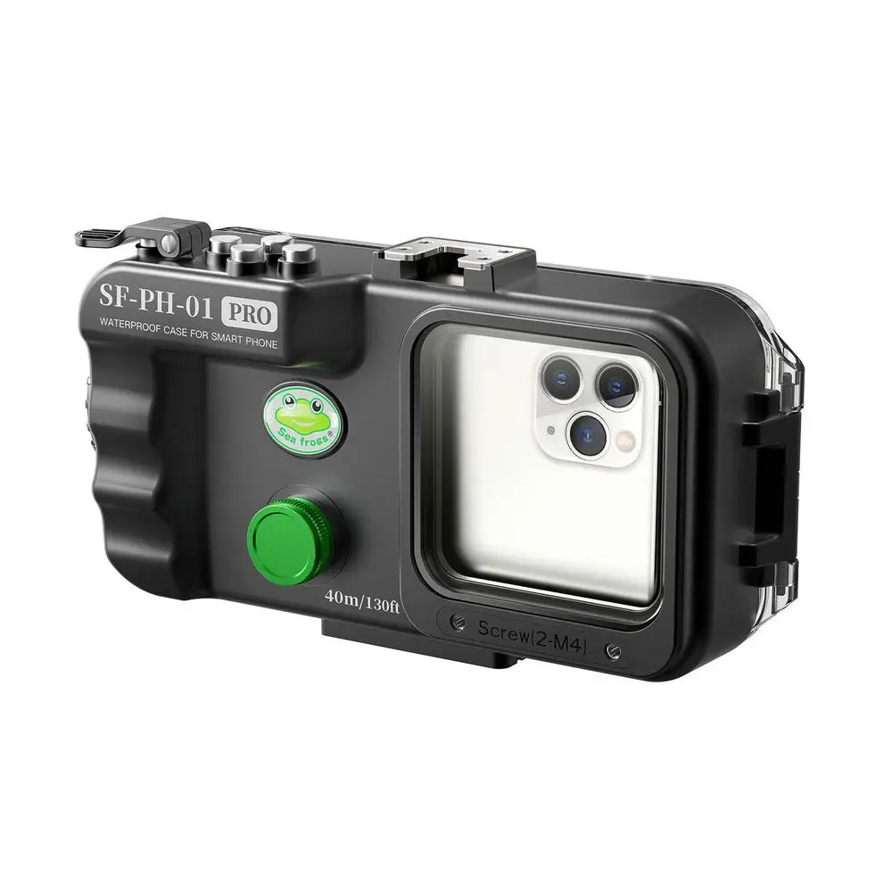 Searogs SF-PH-01 Pro 40 متر/130 قدم تحت الماء الإسكان مقاوم للماء جراب هاتف آيفون 14 سامسونج S21 S22 هواوي Andriod