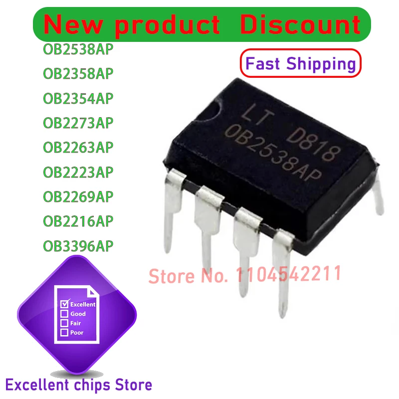10 قطعة OB2538AP OB2358AP OB2354AP OB2273AP OB2263AP OB2223AP OB2269AP OB2216AP OB3396AP DIP