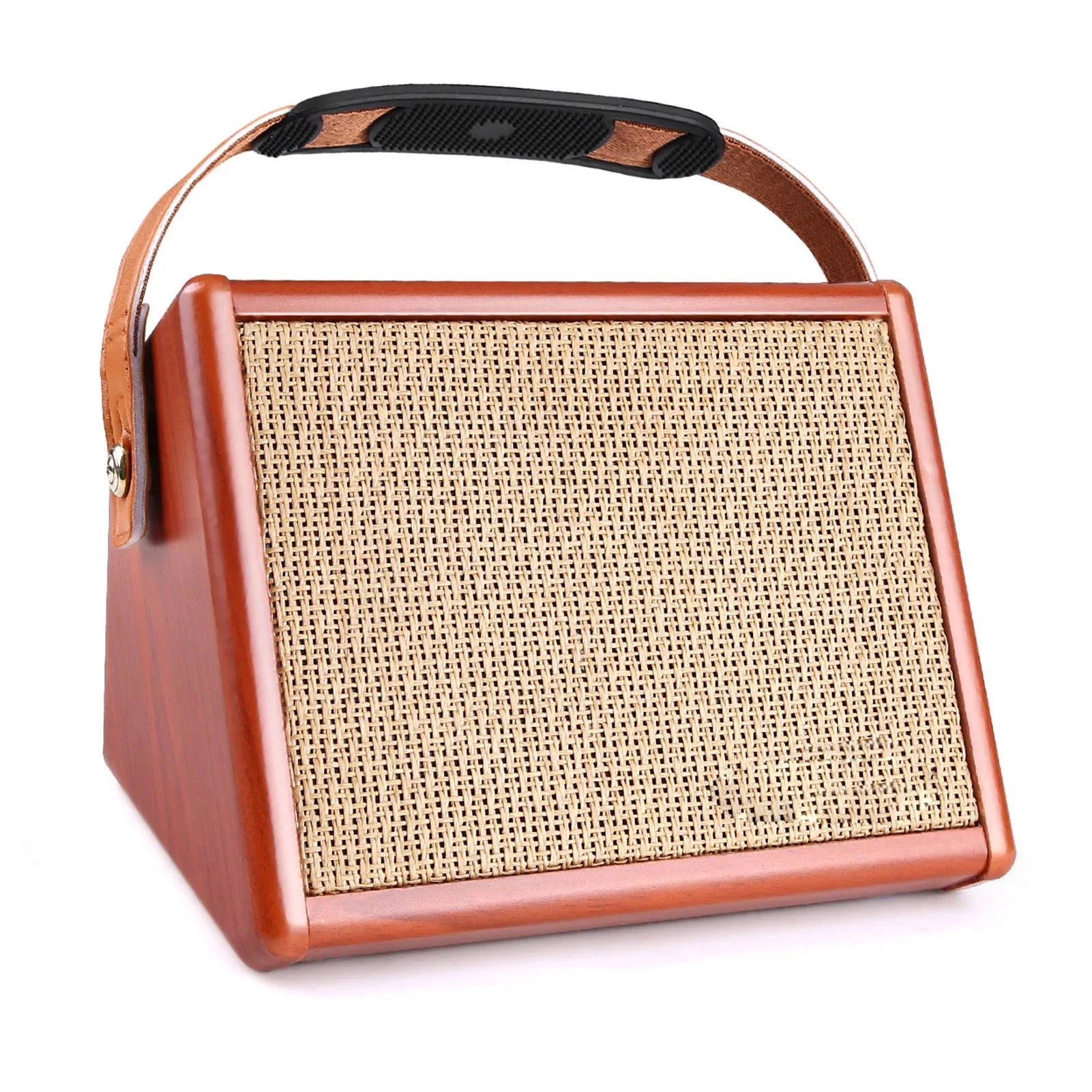 ammoon AC-15 15W Portable Acoustic Guitar Amplifier Amp  Speaker with Microphone Input Supports Volume Bass Treble Control