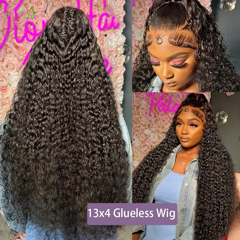 

Pre Cut Lace For Women Preplucked Glueless Ready To Go Curly Wig 7x5 Lace Closure Deep Wave 13x4 Lace Front Human Hair Wig 4x4