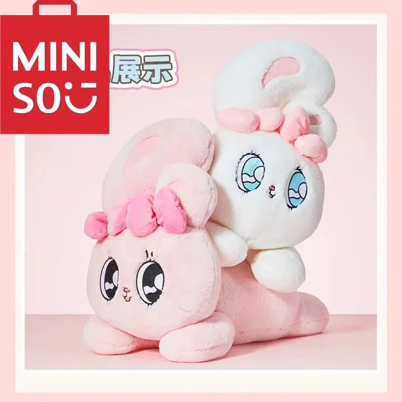 Miniso pluszowa lalka Estherbunny z serii bluza dziewczyna 42cm prezent urodzinowy dla dzieci zabawkowa Sofa poduszka Kawaii animacja urządzenia