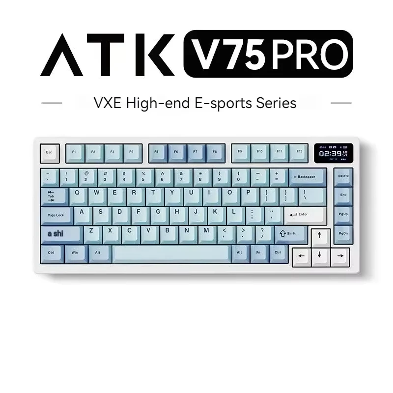 

VGN ATK V75PRO Wireless Bluetooth Mechanical Keyboard Aluminum Alloy Smart Screen RGB Three-mode Gaming Keyboard Office Gamers