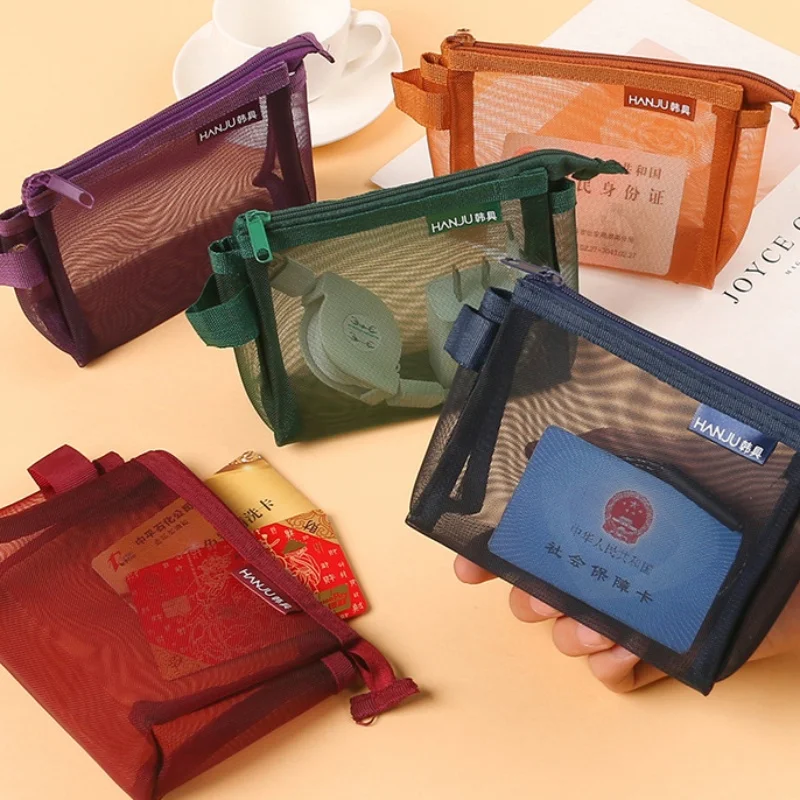 

Сетчатые дизайнерские сумки на молнии, многофункциональная сумка-органайзер для кабелей для макияжа, намотки монет, мини-сумка для хранения наушников, кабеля, зарядного устройства