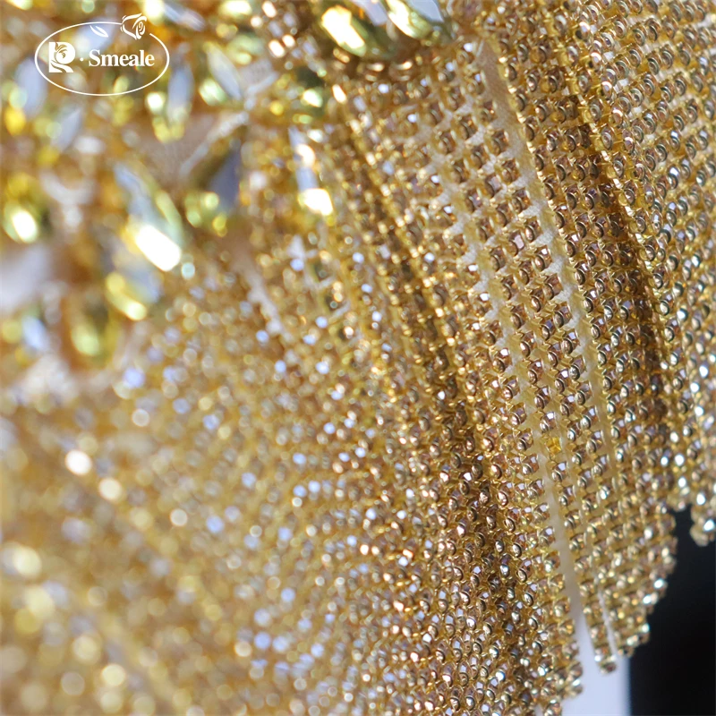Handgenähte Drill-Quasten für Tanzaufführungen, Wasserdiamant-Schmuck, Diamantdekoration für Hochzeitskleider, Pelz-Accessoires – Detail 3