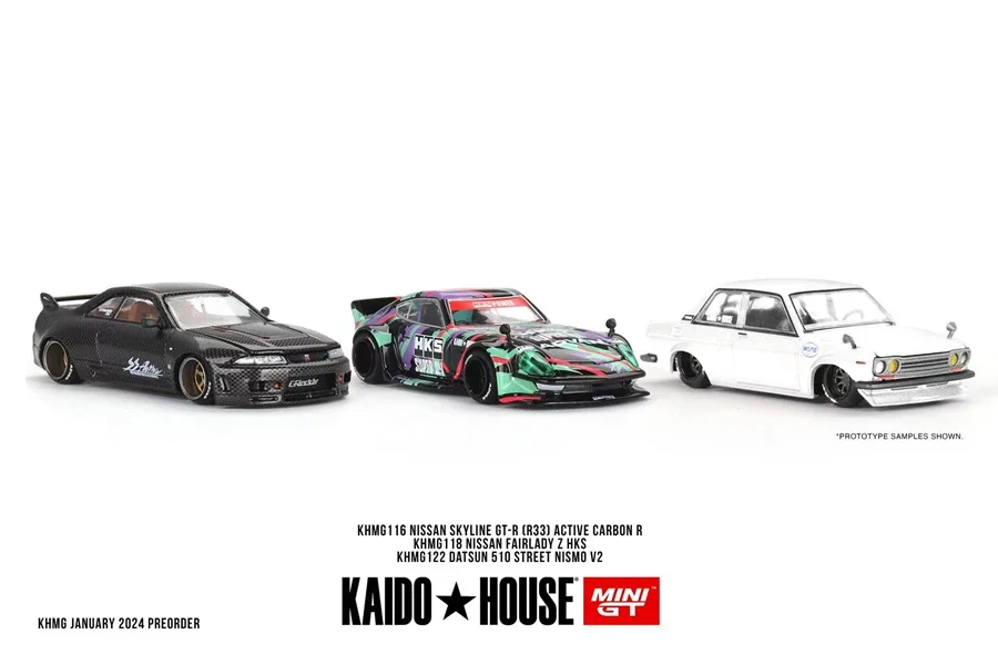 Kaido House + Minigt Datsun 510 Street Nismo V2 Khmg122 Auto Legering Speelgoed Motorvoertuig Diecast Metalen Model Voor Kinderen