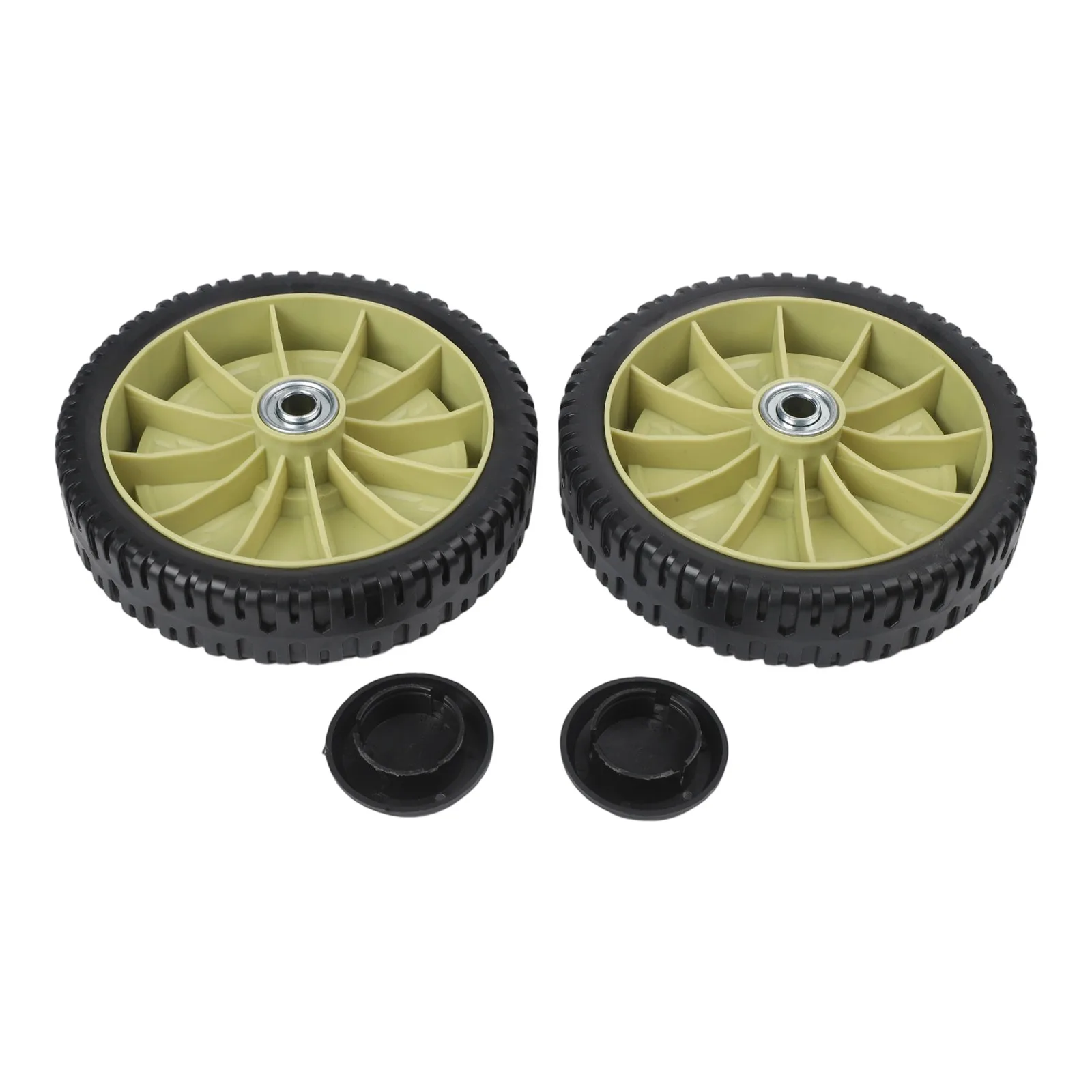2 Packs Front Rear Drive Wheels Rubber With Hub Covers For For Honda HRJ216 HRJ215 HRJ196 Lawn Mower Replacement Parts Accessori