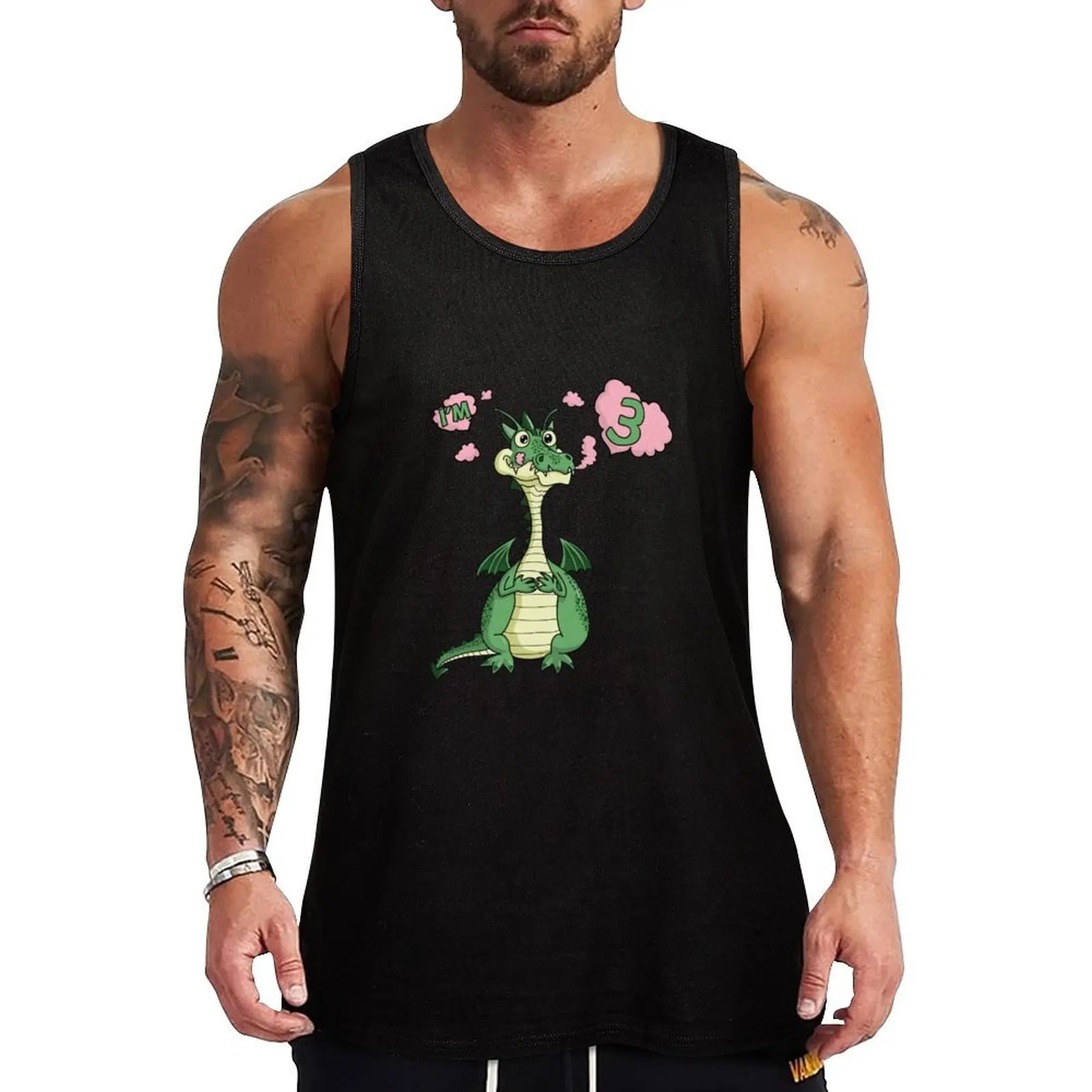 

3rd Birthday Dragon Tank Top Vests gym accessories man gym Men's t-shirts