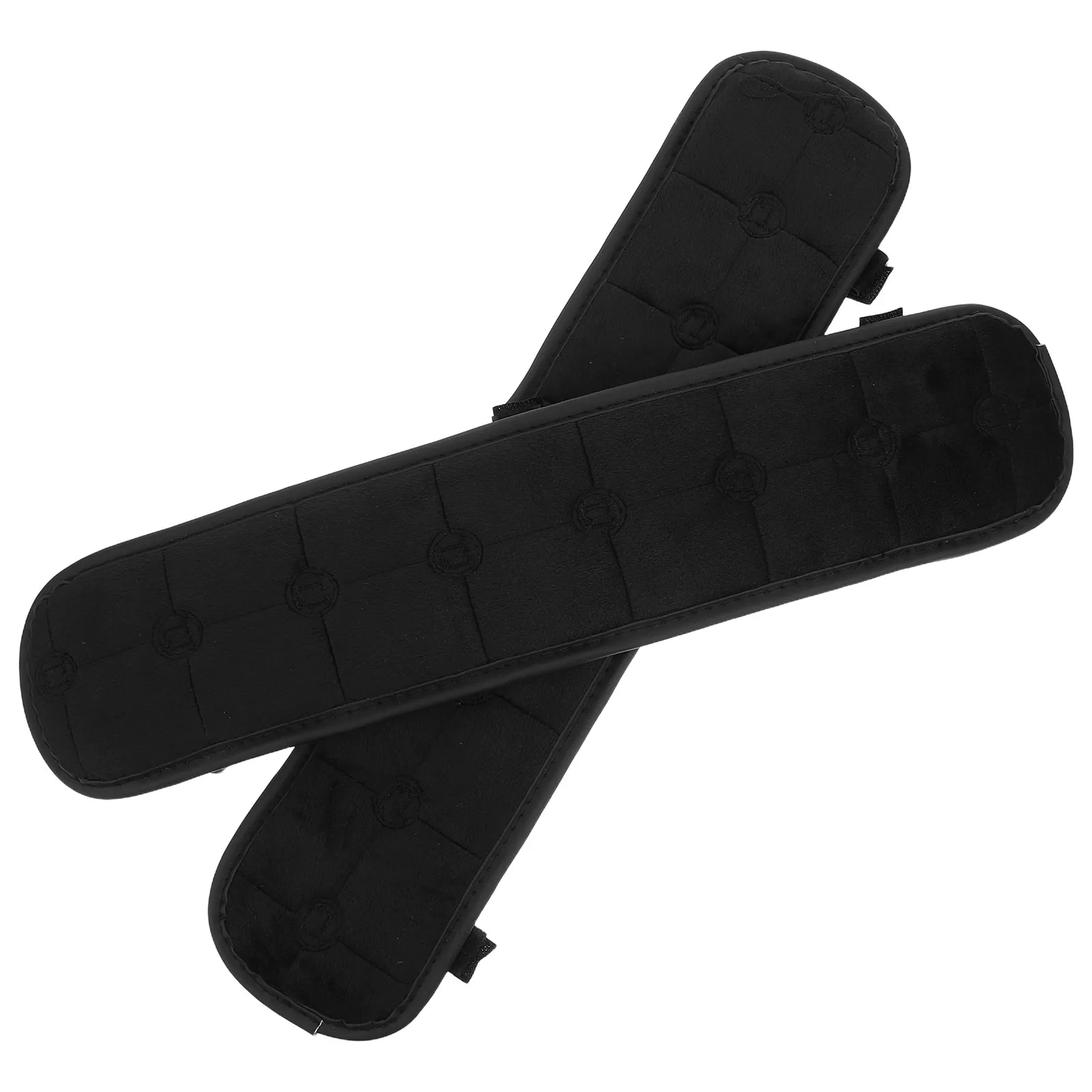 2Pcs Office Chair Armrest Pads Covers Black Soft Fabric Elbow Cushion Winter Armrest Covers for Gaming Chair Wheelchair Sofa