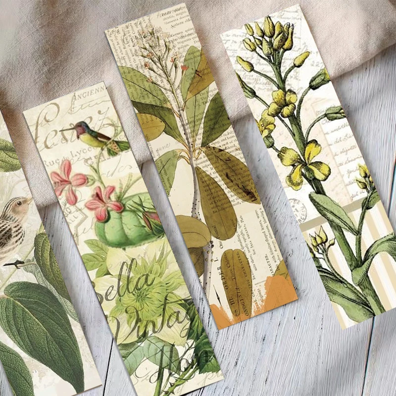 30PCS Slightly tipsy greenery Bookmarks Living Room Graffiti Creative Laptop Luggage Skateboard Paper Gifts Cartoon Bookmark