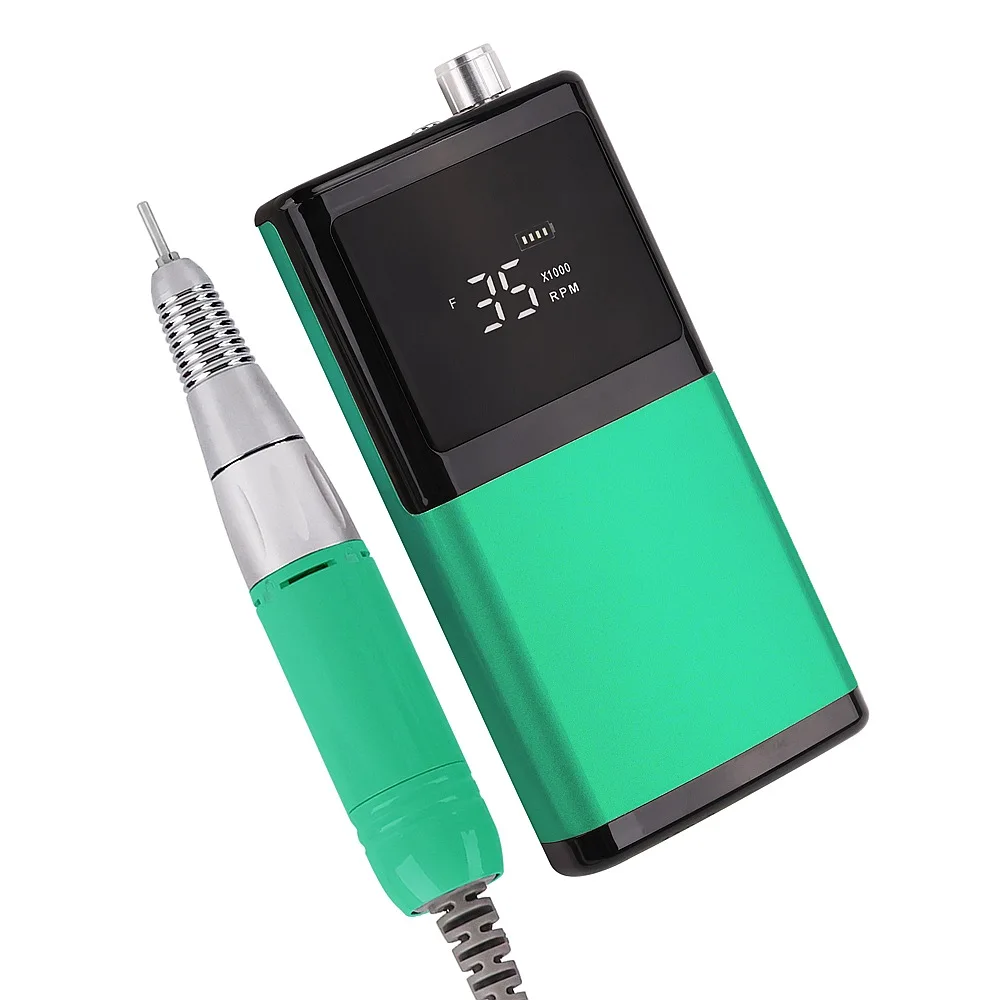 2026 Best Sell Strong Power Durable Aluminum Alloy Material Wireless 45w Rechargeable Nail Drill Machine 35000RPM