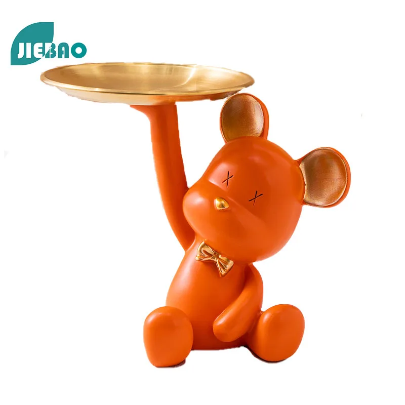 

Violent bear Tray Hot Animal Abstraction Resin Crafts Statue For Home Living Decorative Ornament