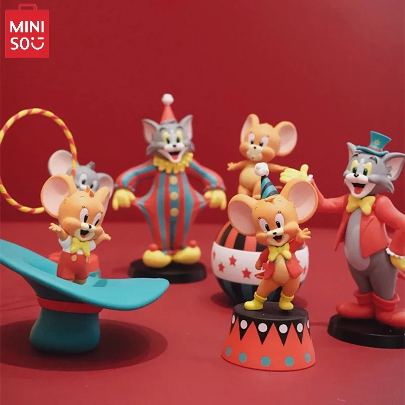 MINISO Tom and Jerry Circus Series Blind Box Desktop Decoration Ornaments Anime Collection Model Children's Toy Birthday Gift