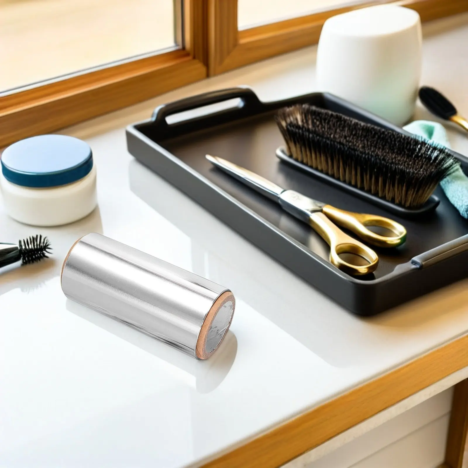 

3 Rolls Salon Grade Perm Foil Tinfoil for Hair Dyeing Manicure Wrapping Fast Heating Convenient Storage No Scissors Needed