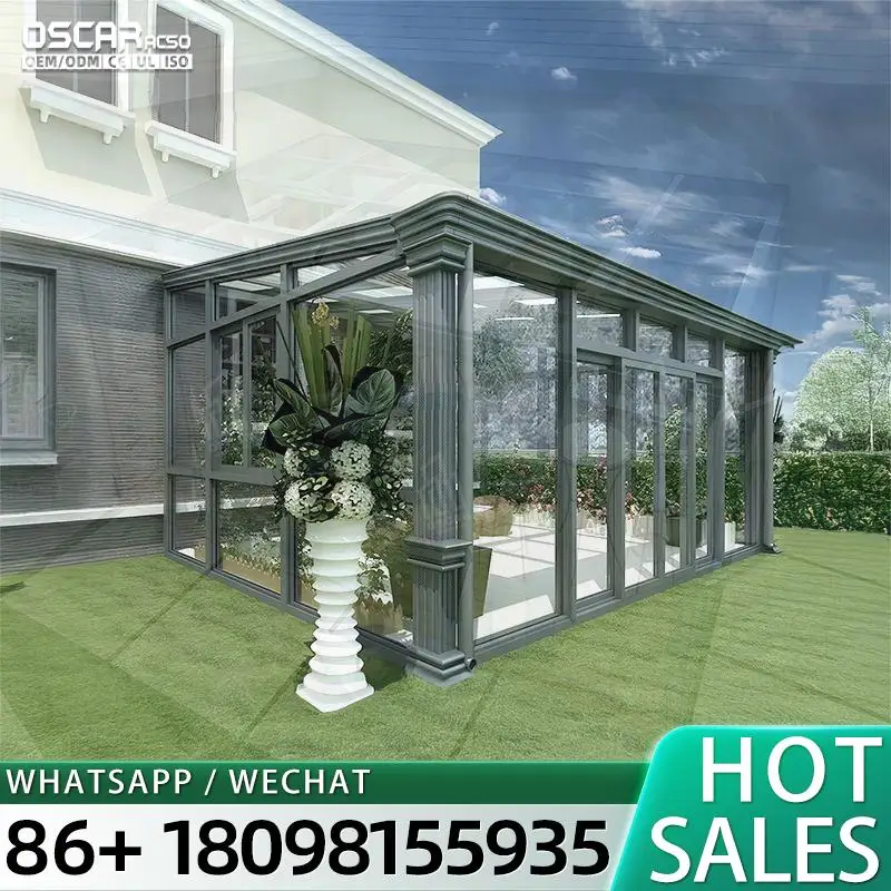 Aluminum Glass Sunroom with Energy Saving Waterproof Features Customizable Outdoor Residential Greenhouse for Winter Garden sunr