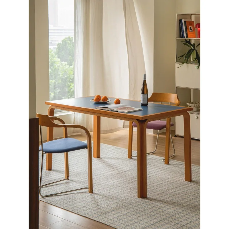 

Solid wood rectangular dining table Household small apartment desk Dining table High-end medium antique dining table Chair