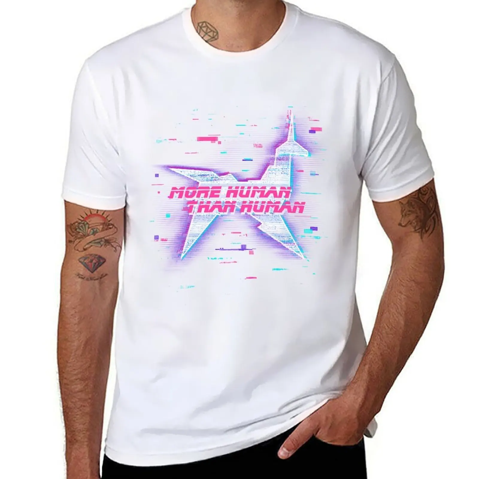

More Human Than Human T-Shirt man t shirt heavy cotton t shirts with prints T-Shirt