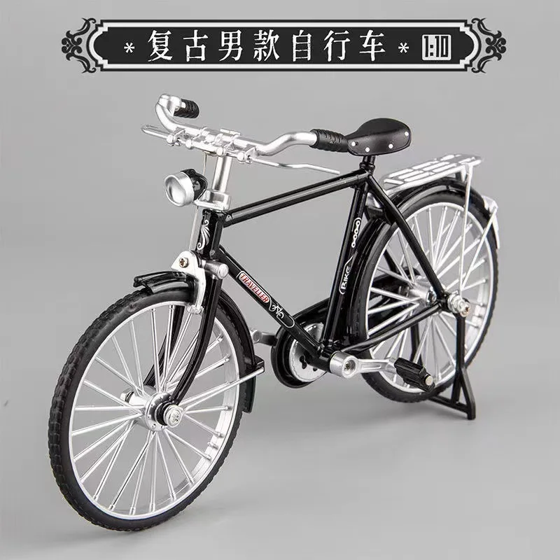 DIY Assembly Kit Mini Alloy Model Retro Nostalgic Bicycle 1:10 Fun DIY To Cultivate Children\'s Hands-on Ability Collection