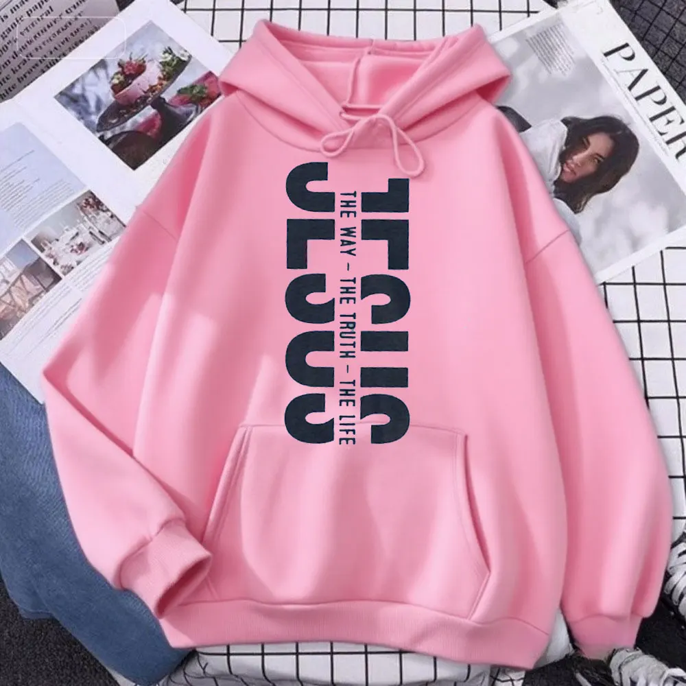 The Way The Truth The Life Hoodie Christian Bible Verse Sweatshirt Women Unisex Sweartshirt Y2k Keep Warm Clothes Sweatshirt