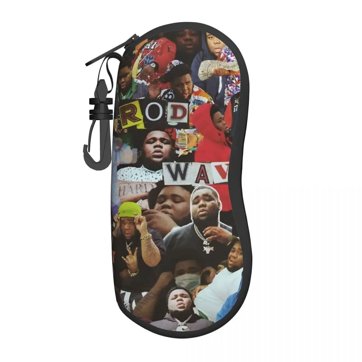 Rod Wave Rapper Glasses Case Anti-Fall Box Vintage Collage Sunglasses Storage Box Ins Eyewear Container