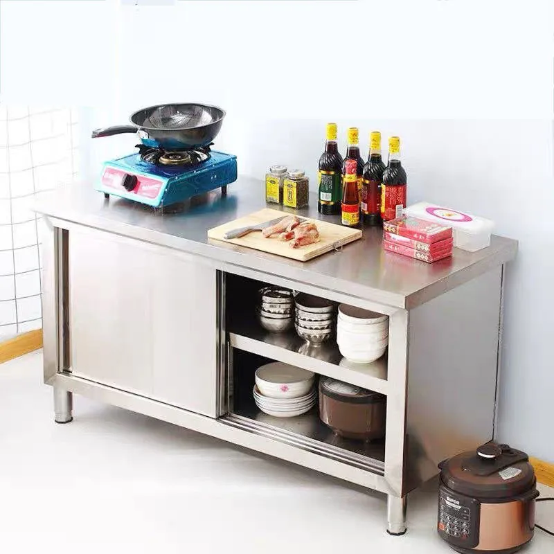 Stainless Steel Workbench Kitchen Operation Countertop Locker Kitchen Special Locker Commercial Console