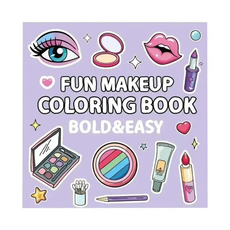 

Coloring Books For Kids Makeup Easy Color Book 40 Sheets Coloring Pages With Easy Large Print Home School Accessories For Teens