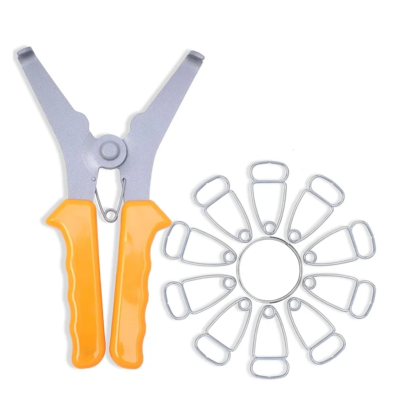 

LLCS-For Woodworking Miter Clamps Pliers Kit- Includes 10 Miter Spring Clamps, 1 Spring Clip Plier& Strap Corner Wood Clamping T