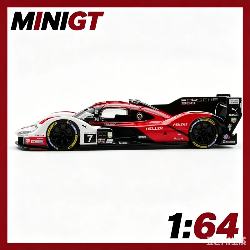 MINIGT 1:64 963 IMSA Champion Le Mans Racing Die Casting Alloy Simulation Car Model Collection Souvenir for Boys Gift.