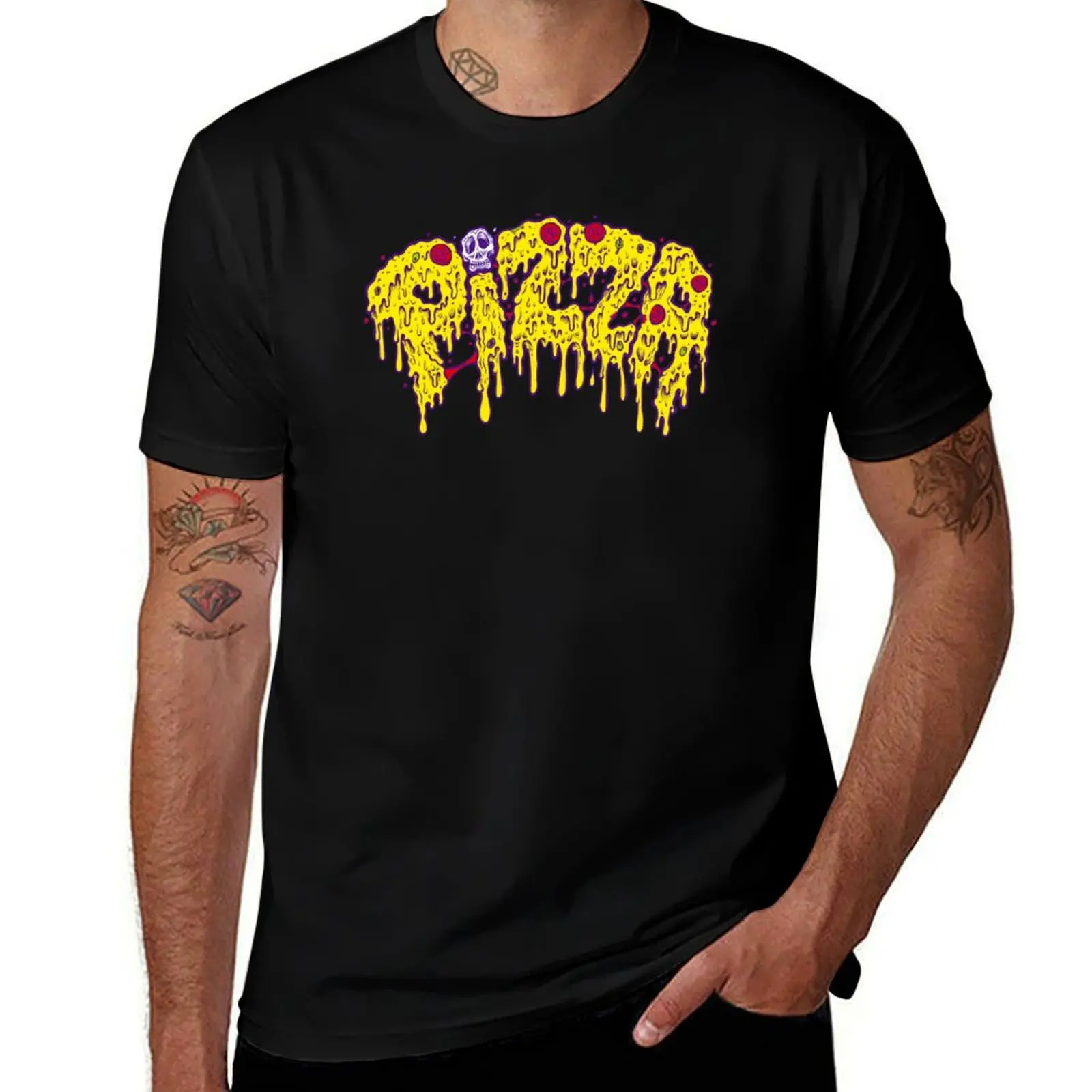

Pizza T-Shirt man t shirts for men man t shirt cotton high quality T-Shirt