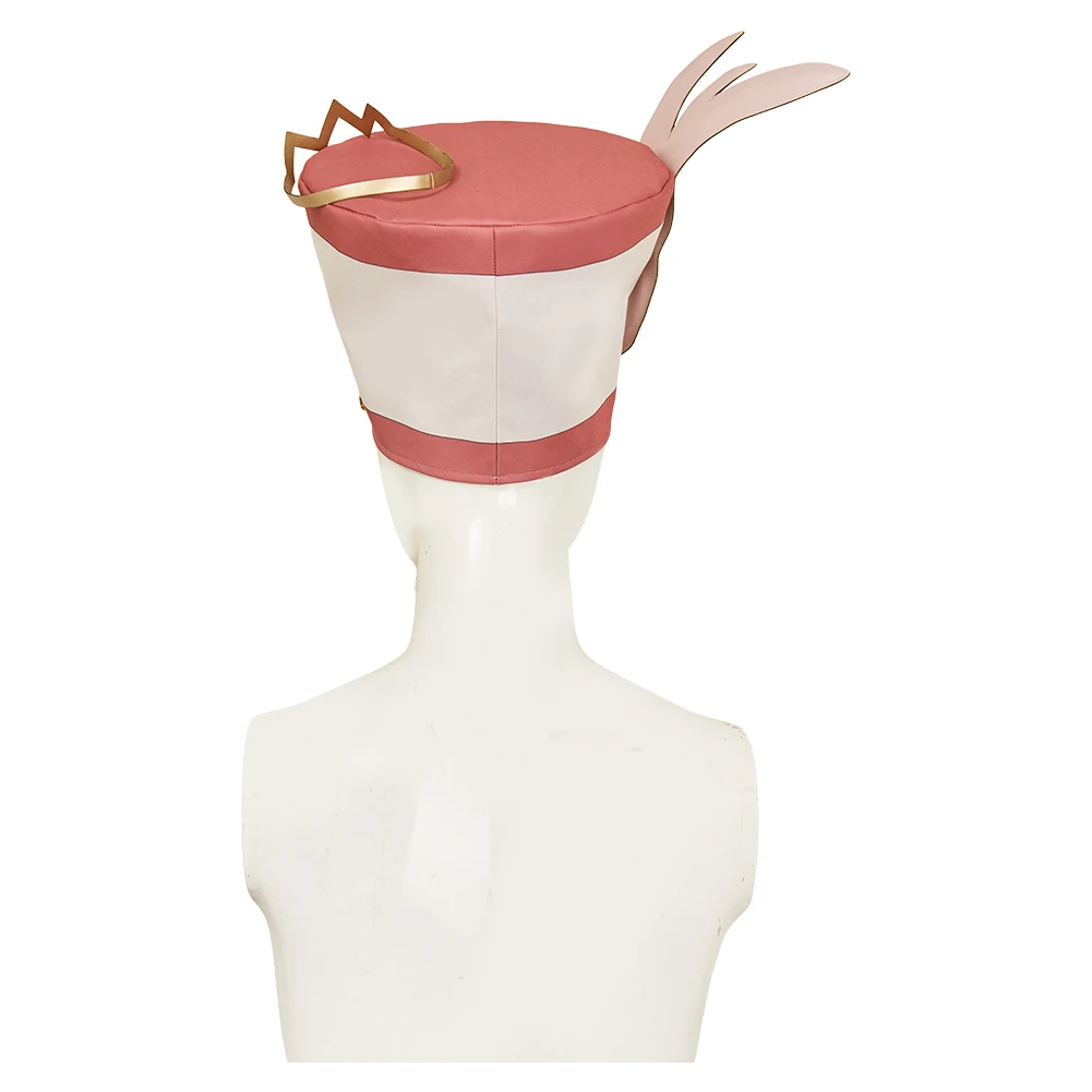 TV Hell Inn Cosplay Abel Cosplay Feather Hat Pink White Leather Cape Costume Accessories Halloween Carnival Party Outfits Gifts