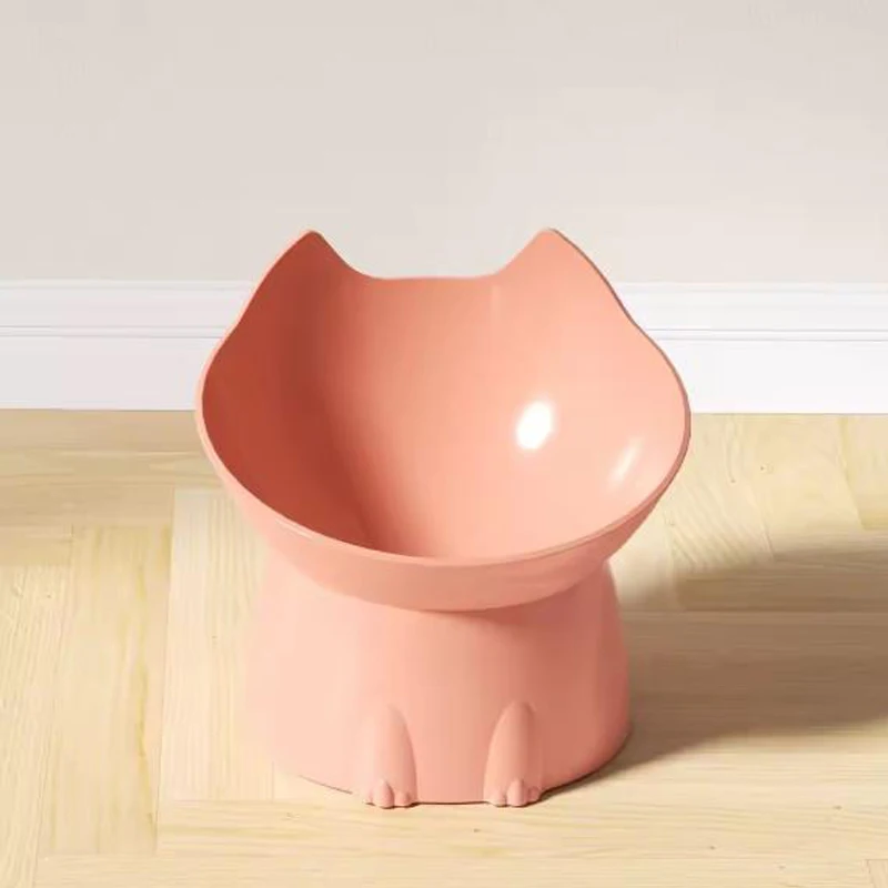 Katzenfutter- und Wassernapf mit langen Ohren und erhöhtem Fuß, Nackenschutz und Kippfestigkeit, erhöhter Kunststoff-Napf für Katzen und Hunde – Detail 6