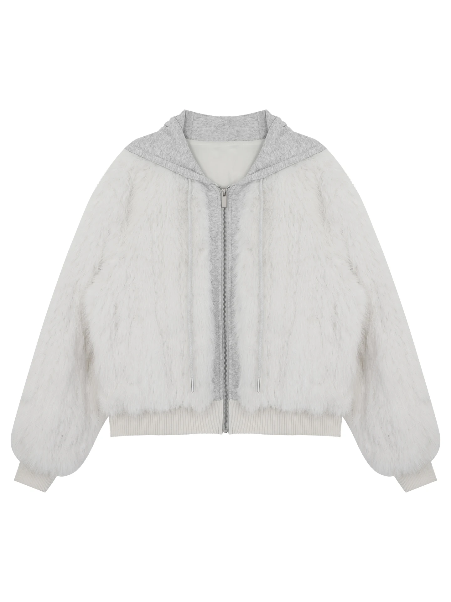 Rouge Celebri Studio femmes fausse fourrure Jaet automne hiver nouveau Sle à capuche rembourré coton manteau blanc coton gilet moelleux doublé